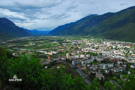 Panorama sur Martigny, Suisse