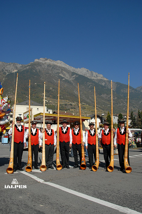 Groupe de joueurs cor des Alpes